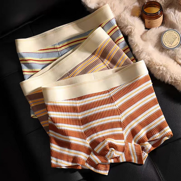 RetroRib Stripe Comfort Trunks – Pack of 3