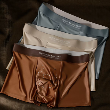 Men’s Premium Breathable Silk-Touch Boxer Briefs – Pack of 3