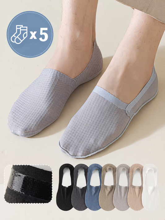 BreathEase Mesh-Lined Comfort Socks - Pack of 5