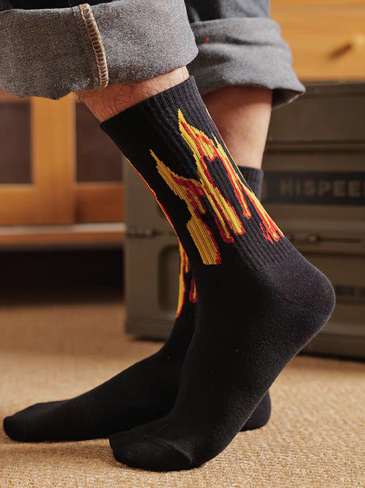 Blaze Drip Graphic Crew Socks – Pack of 3