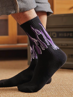 Blaze Drip Graphic Crew Socks – Pack of 3
