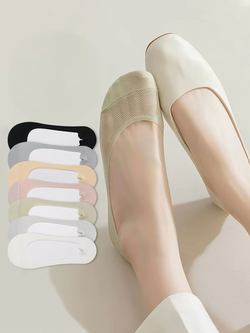 Women's Breathable Mesh Invisible No-Show Socks – Pack of 5
