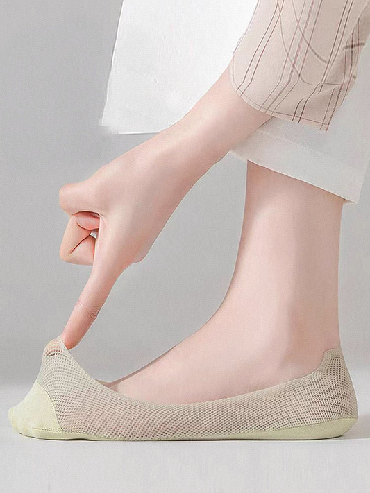 Women's Breathable Mesh Invisible No-Show Socks – Pack of 5